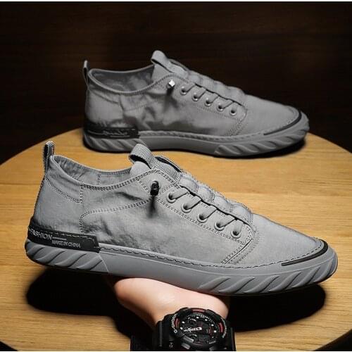 Men Shoes fashion Canvas Loafers Breathable Autumn lace up comfortable Casual Shoes Outdoor Men Sneakers shoes