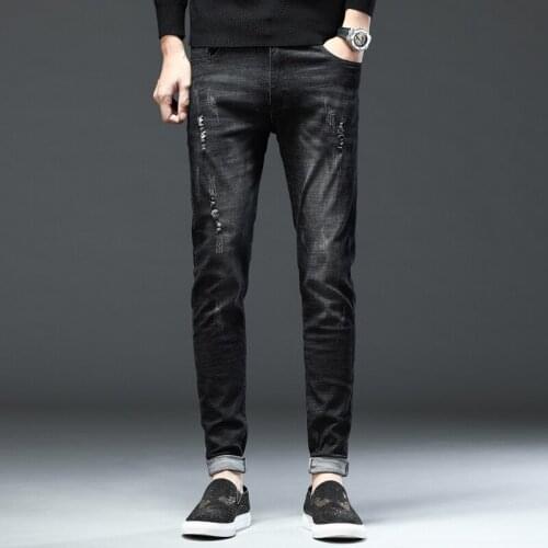Vomint Mens Jeans Business Regular Straight Full Lenght Jean Casual Denim Trousers Elasticity Stretch Fabric Pant TP8090