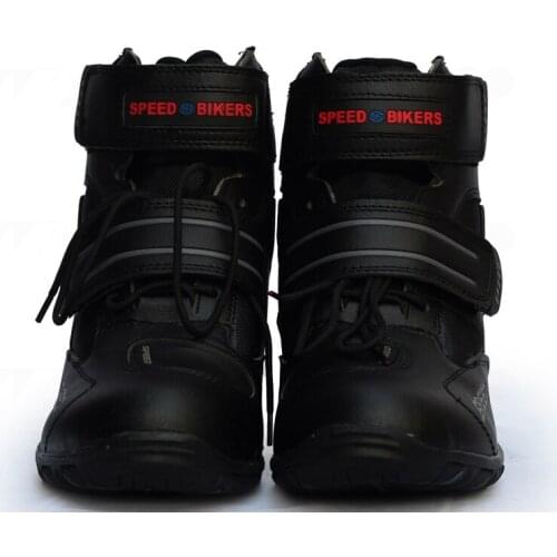 Mens Profession Motorcycle boots ankle motocross racing boots Microfiber leather off road Motorboats Motorcycle shoes