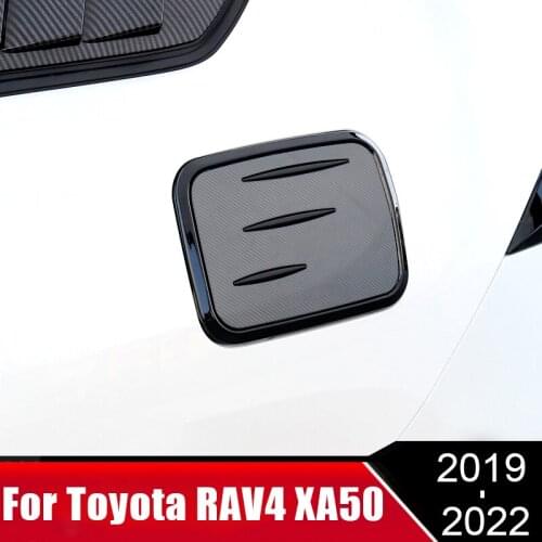 ABS Exterior Car Oil Fuel Tank Gas Cap Cover Trim Sticker For Toyota RAV4 RAV 4 XA50 2019 2020 2021 Car-Styling Accessories