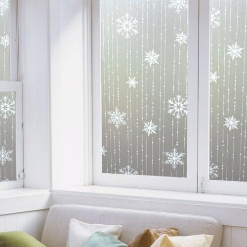 Snowflake pattern glueless glass film opaque frosted sticker bathroom toilet window sticker bedroom sunscreen shading pvc film