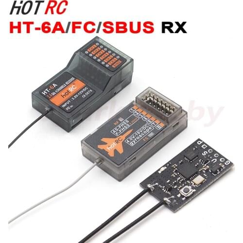 HotRC HT-6A/PWM FC Flight Control SBUS 2.4G 6CH receiver receptor For 2.4G 6CH FHSS Radio System FPV Drone Airplane RC Car Boat