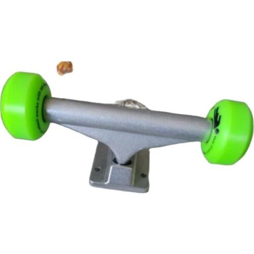 5.25 INCH TRUCK SILVER COLOR DOUBLE KICK TAIL SKATEBOARD TRUCK MATCH 8-8.25INCH DECK DIY