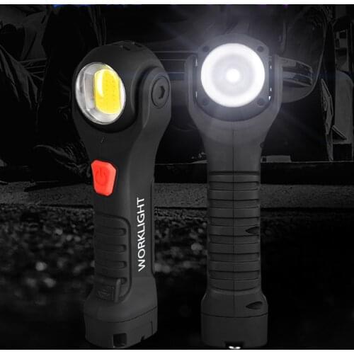 LED Wrok Lantern Cob Work Light Double-sided Lamp USB Rechargeable With Magnet 360° Rotatable Built-in Battery For Outoor Lighti