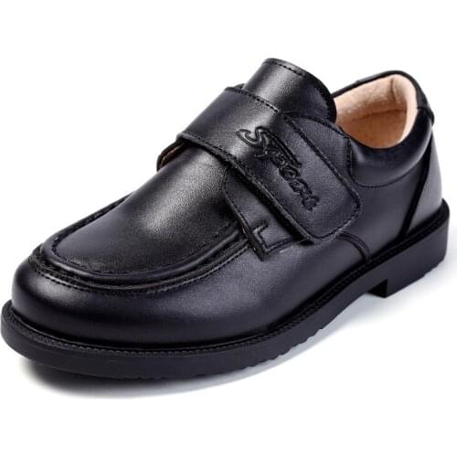 New Boys Leather Shoes British Style School Performance Kids Wedding Party Shoes White Black Casual Children Moccasins Shoes