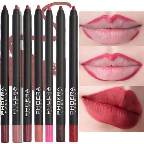 Waterproof Matte Brown Lip Liner 12 Colors Long Lasting Moisturizing Sexy Lip Pencil Women Natural Lipstick Makeup Lip Cosmetics