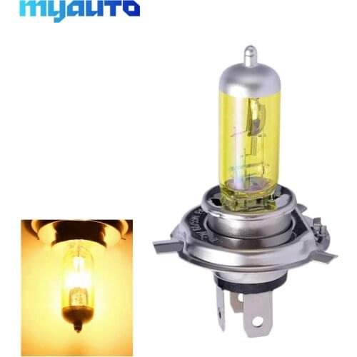 12V H4 55W 100W Yellow Fog Lights Halogen Bulb High Power Headlight Lamp Car Light Source parking Head auto 60/55W 3000K