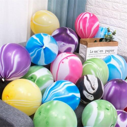 10/20pcs 10/12 Inch Agate Marble Latex Balloon Colorful Wedding Birthday Party Decoration Balloons Kids Toys Air Helium Globos