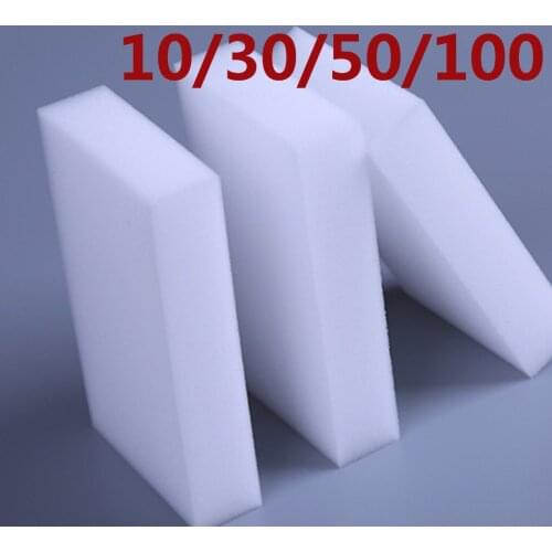 100 Pcs/lot Sponge Magic Sponge Cleaners Eraser White Cleaner Multi-functional Cleaning Kitchen Accessories Cleaning Sponges
