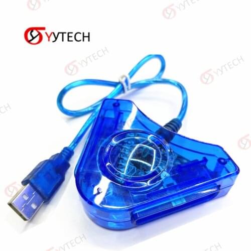 YYTECH USB Controller Gamepad Adapter Converter Cable for PlayStation 2 PS1 PS2 Joypad to PC Games Double Ports with CD Driver