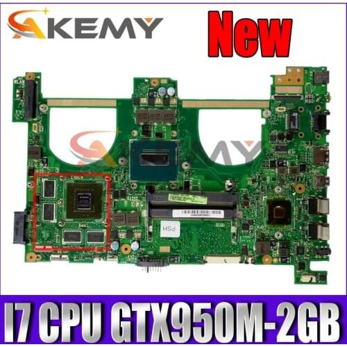 Akemy New N550JX Mainboard For ASUS N550JV N550JK N550JX G550JK G550JX CPU I7 GTX950M-2GB Laptop Motherboard Tested 100% work