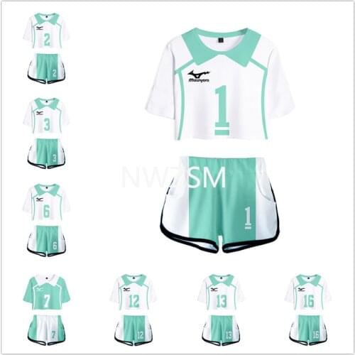 Anime Haikyuu Cosplay Karasuno High School Sportwear Jerseys Hinata Shyouy Cosplay Costumes Outfit Uniform