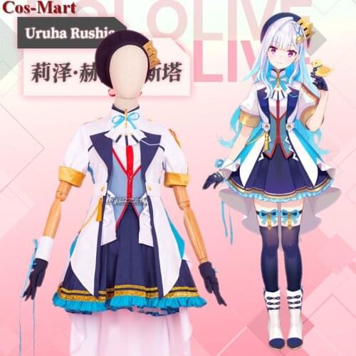 Anime VTuber Hololive Lize Helesta Cosplay Costume Fashion Cute Idol Uniforms Female Activity Party Role Play Clothing XS-XL