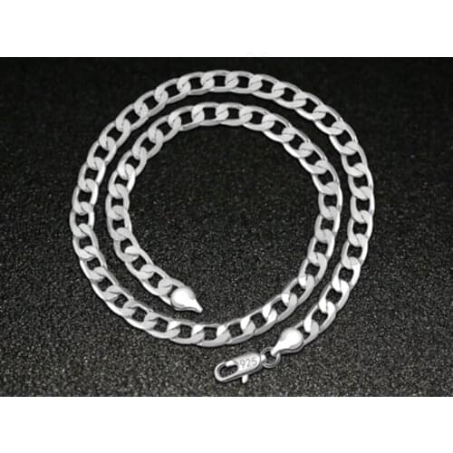 Free Shipping 925 Sterling Silver Necklace 4mm Sterling Silver Sideways Necklace Standard Sterling Silver Lobster Clasp Necklace