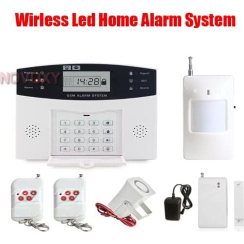 GMS Wireless door sensor Home Security Alarm systems LCD Display Wired Siren