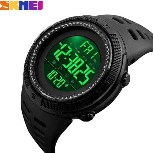 SKMEI Chrono Digital Watches Mens Sports Countdown Wristwatches Men Fashion 2 time Alarm Clock Watches Male reloj hombre 1251