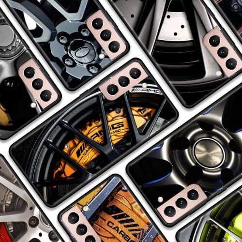 Black Case For Samsung Galaxy S20FE S21 Ultra S20 S10 S9 Plus S8 S10Lite S10e Cover TPU Shell Sport Car Hub