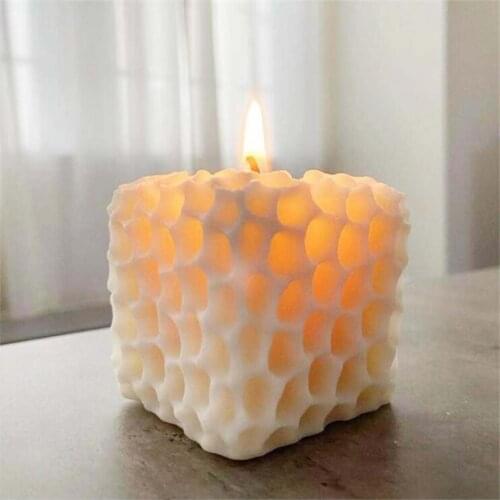 Square Honeycomb Form Candle Mold DIY Aromatherapy Candle Molds Mousse Cake Baking Mould Handmade Soap Making Tools Resin Crafts