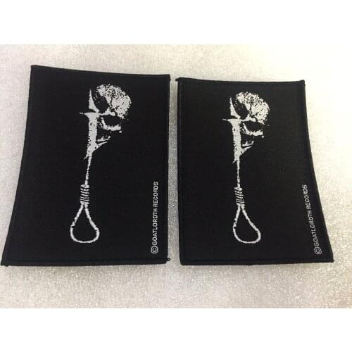 Customized Iron on backing woven patches / paper backing woven patches /embroidered woven label/over locking patches 100pcs/lot