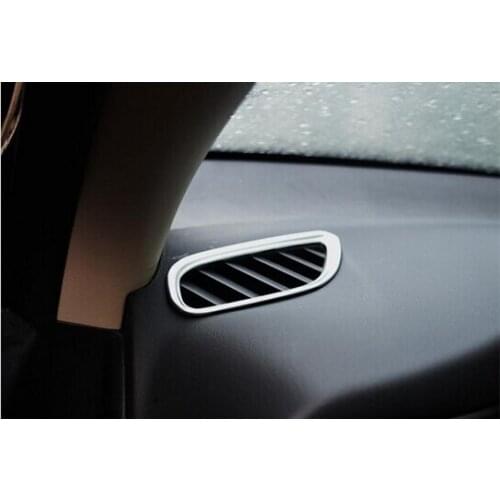 For Mitsubishi Outlander 2013-2016 ABS Chrome Side Air Condition Vent Outlet Cover Trim Interior Chromium Styling Parts 2pcs