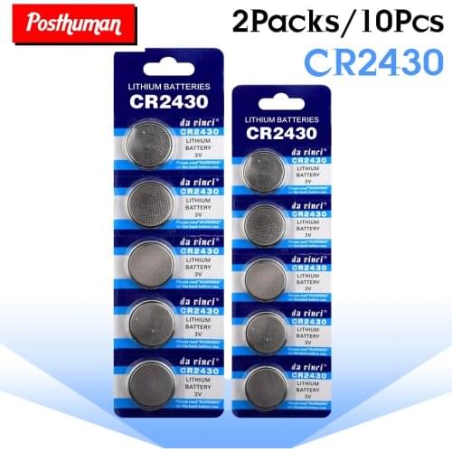 10pieces CR2430 3 Volt Lithium-ion Button Battery CR 2430 ECR2430 KL2430 KCR2430 BR2430 Coin Battery For Watch Calculator