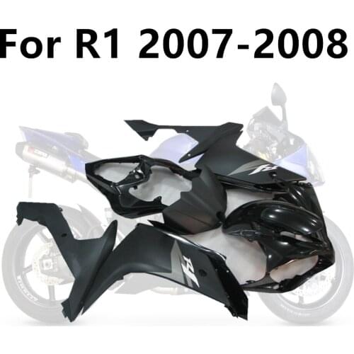 Motorcycle for Yamaha R1 2007-2008 Full Fairing Kits YZF1000 07-08 Bodywork Injection Kit Cowling Matte Black Gray Decoration