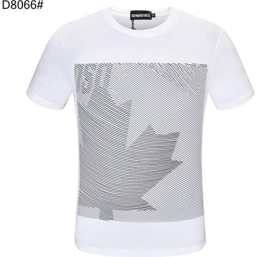 DSQ PHANTOM TURTLE Mens Short Sleeve Logo Series Graphic T-Shirt Men Fashion Print Cotton Tees Breathable Quality Tops D80661