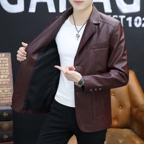 Men Motorcycle Jacket 2021 Autumn and Winter Men New Warm PU Leather Jackets Male Casual Solid Biker Coat Fashion Overcoat Q54