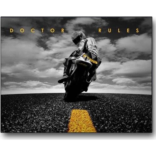 Doctor Rules Painting by numbers kit for adult Motorcycle Racer Paint by Number on Canvas Wall Art For Home Decor