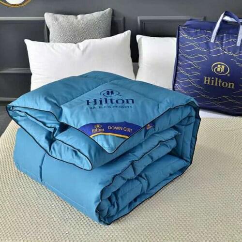 Hilton duvet thickened double spring, autumn and winter quilt gift hotel dormitory velvet quilt core Large size Luxury blanket