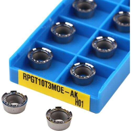 RCGT0803MOE RCGT10T3MOE RCGT1003MOE RCGT1204MOE-AK H01 CNC Lathe Turning Tools Round Milling Carbide Insert Machining Cut Smooth