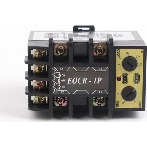Single Phase Electronic Overcurrent Relay Time Setting Current Ajustable Thermal Overload Motor Protector EOCR-1P
