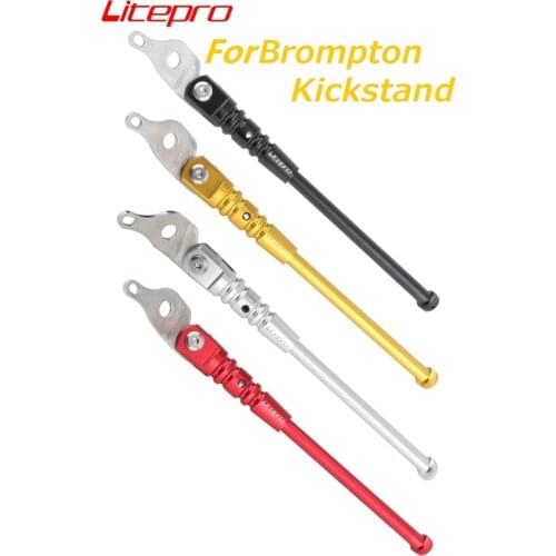 Litepro Folding Bike Part For Brompton Kickstand 349 16" Aluminum Alloy Kick Stand Black Red Gold Silver