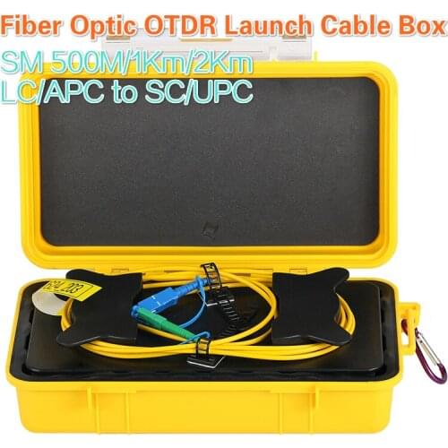 SM 500M/1Km/2Km LC/APC to SC/UPC OTDR Dead Zone Eliminator,Fiber Rings ,Fiber Optic OTDR Launch Cable Box