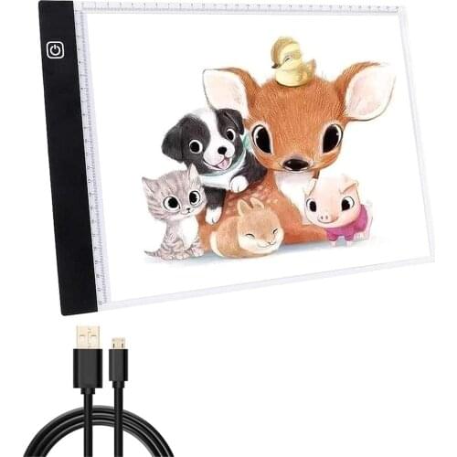 With scale A4 Led Light Pad for Diamond Painting Tools 3 Lever Adjustable Light Table Kits Diamond Embroidery Accessories Set