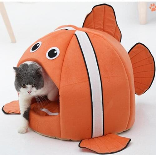 Cat Sleeping Bag Kennel Cat Basket Dog Kennels Dog House Short Plush Small Pet Bed Warm Puppy Kennel Nest Small Pet Products