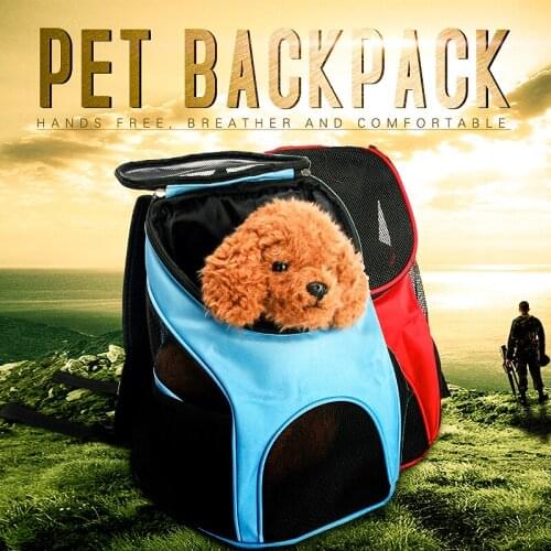 PAWZRoad Dog Outdoor Carrier Backpack Pet Bag Travel Puppy Carrier Kitten Durable Dog Bag Double-Shoulder Breathable Bag Carrier
