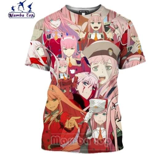 Mamba Top Women Tshirt Samurai Maiden ZERO TWO 3D Darling In The Franxx T Shirt Men Hentai Anime Girl ICHIGO Unisex Short Sleeve
