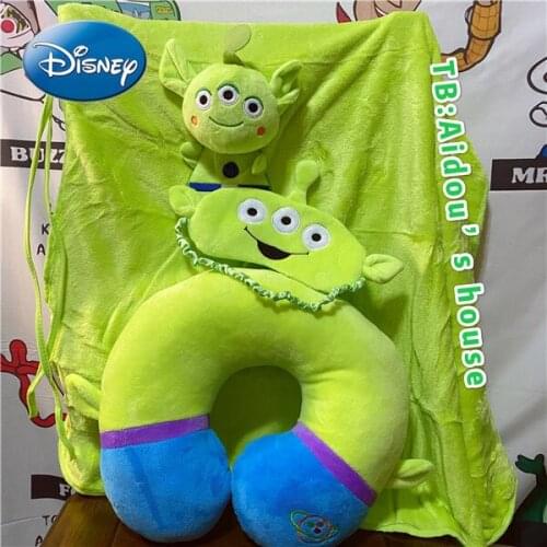 Disney Three-eyed Boy Air Conditioner Can Accommodate Coral Fleece Blanket Shawl U-shaped Pillow Eye Mask
