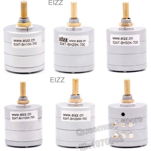 1PC EIZZ 24-Step Stereo Attenuator Volume Potentiometer Sound Control With 10K/25K/50K/100K/250K for choose