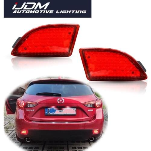 2PC LED Rear Bumper Light For Mazda 3 Axela Hatchback 2013 2014 2015 2016 Function as Tail,Brake,Rear Fog Lamps,Turn Light lamp