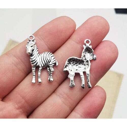 20pcs/lot--30x17mm, horse cham,Antique silver plated zebra charms ,DIY supplies, Jewelry accessories