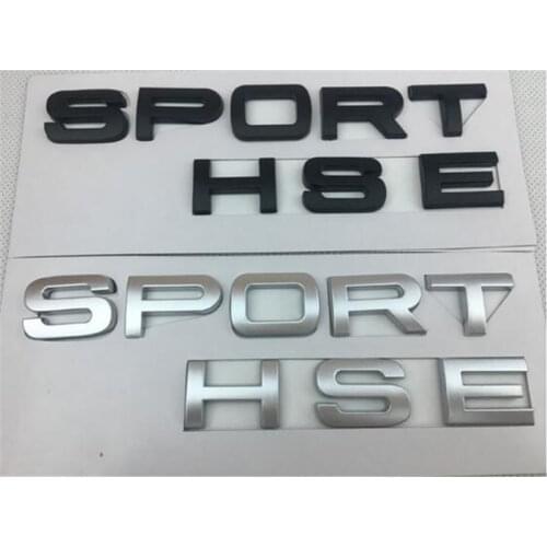 20pcs New Car Styling Good Quality 3D SPORT HSE SPORTHSE Rear Boot Gloss Matt Silver Black Auto Badge Emblem Sticker