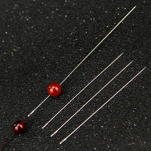 30 Pcs Big Eye Curved Beading Needles For Bracelet Necklace Stringing DIY 0.6x120mm