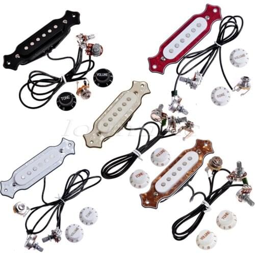 5* New Quality Magnetic Guitar Pre-Wired Pickup Set Up Pots Knobs Jack for Folk Electric Acoustic Guitar
