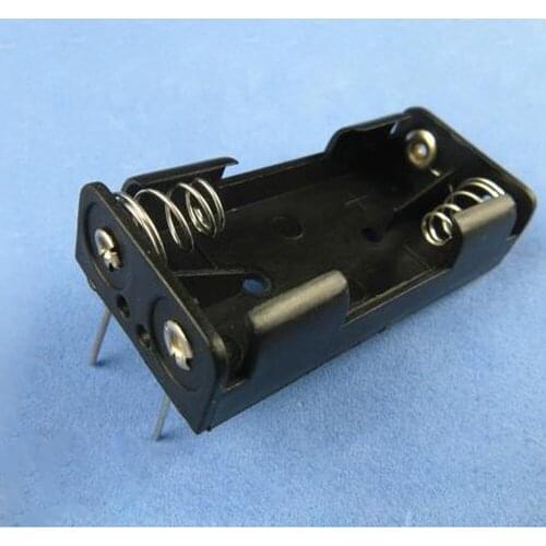 50Pcs/lot AAA Battery Case Holder Box Base Socket With two pins, 2xAAA Battery Holder