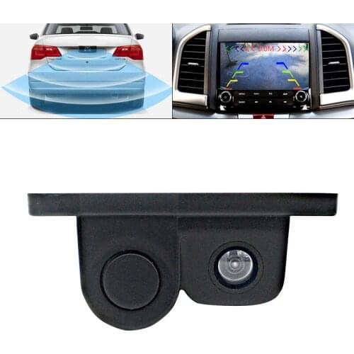 Auto Assist Waterproof 2 In1 Parking Sensor Black Sensors Reversing Radar with Car Rear View Reverse Backup Camera Dropshipping