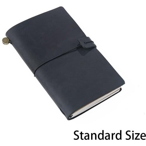 100% Genuine Leather Notebook Handmade Vintage Cowhide Diary Standard Size TN Travel Notebook Cover Journal Sketchbook Planner