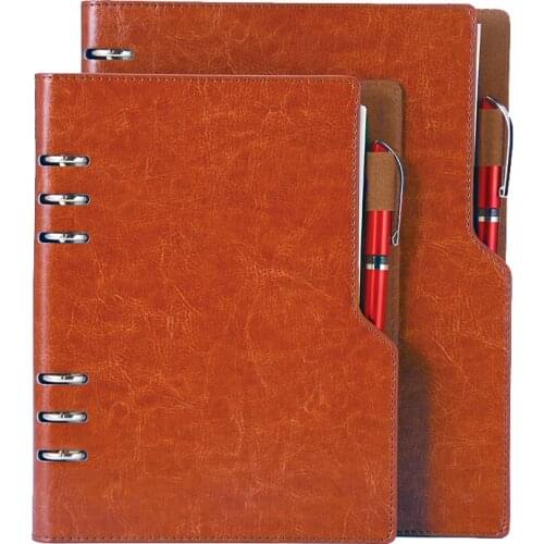 Kpop Notebook A5 B5 Leather Journal Annual Planner 2020 Spiral Agenda Diary Binder Pocket Organizer Office Supplies Stationery