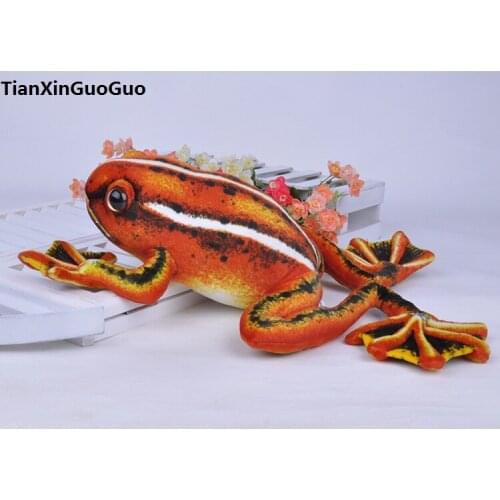 Large 42cm simulation frog plush toy,red frog soft doll creative pillow birthday gift h2104